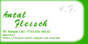antal fleisch business card